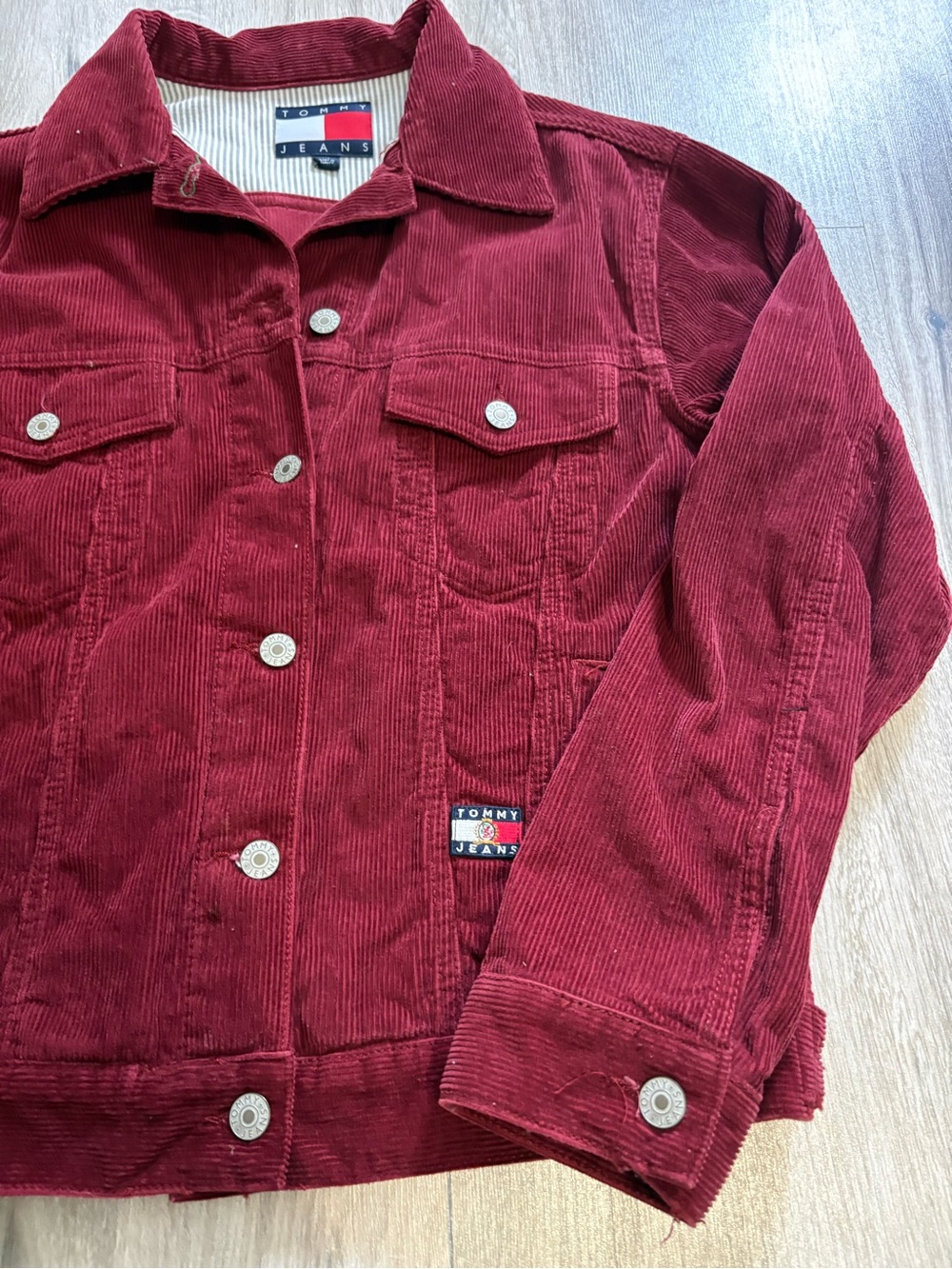 Tommy jeans burgundy Corduroy Jacket - Picture 3 of 6